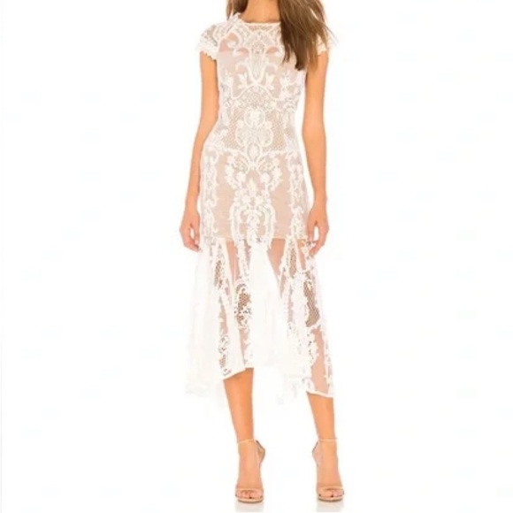 bronx and banco bohemian summer dress Bronx and Banco Megan Blanc Maxi Dress